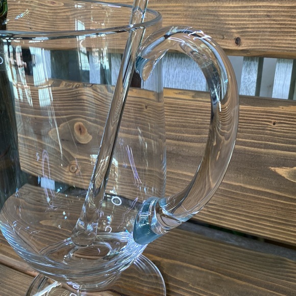 KROSNO Poland Beautiful Glass Drink Pedestal Pitcher with Glass Mixing Stirrer - Picture 2 of 16